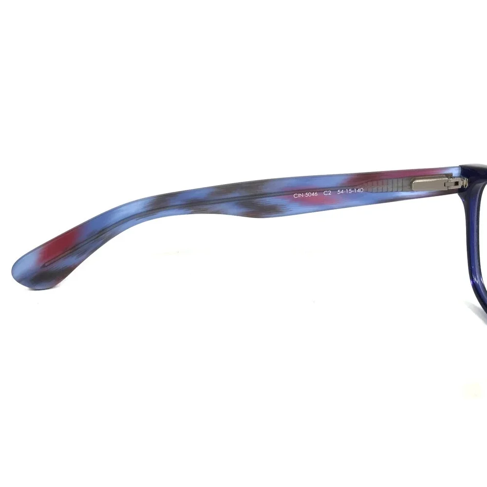 Cinzia Eyeglasses Frames CIN-5046 C2 Shiny Blue Red Cat Eye Full Rim 54-15-140